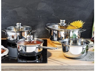 Sada hrncov Blue Berry (7 dielov), nerezová oceľ