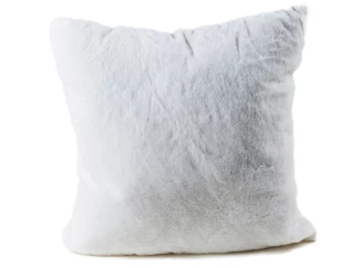 Dekoračný vankúš Laza 45x45 cm,slonová kosť,imitácia králičej kožušiny