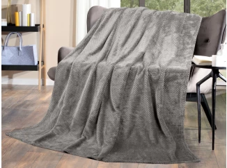 Flanelová deka Cashmere Dots 220x240 cm, šedá