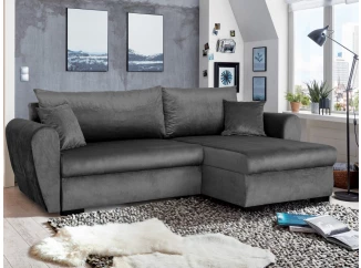 Rohová sedacia súprava Logan, oceľovo šedá