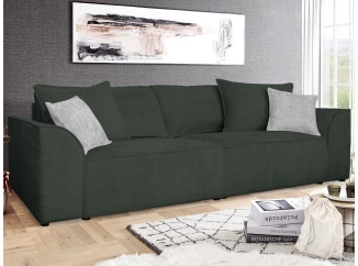 Pohovka John, tmavo zelená látka so štruktúrou