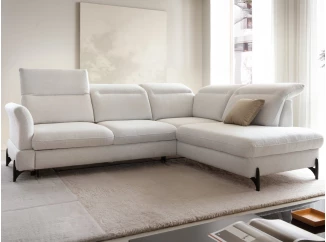 Rohová sedacia súprava Sienna 2, svetlo šedá látka, pravý roh