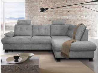Rohová sedačka Roxy, holubia šedá látka, pravý roh