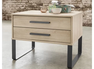 Set nočných stolíkov (2 ks) Brüssel, kamenný dub/šedá