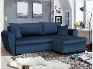Rohová  sedacia súprava Logan, modrá látka