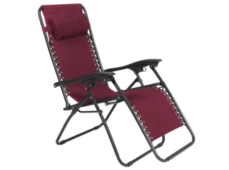 Polohovateľné záhradné kreslo Hannover, červené