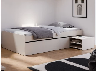 Posteľ s úložnými zásuvkami Assisi 120x200 cm, béžová kašmír