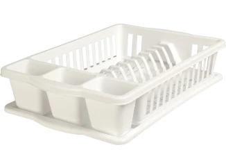 Odkvapkávač na riad 39,5x26 cm, biely