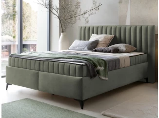 Posteľ Joy 160x200 cm, olivovo zelená látka