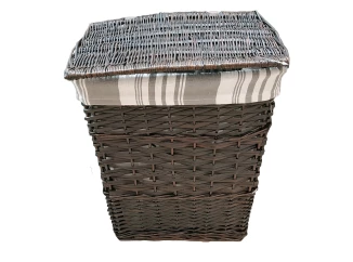 Prútený kôš na bielizeň hnedá vŕba, 37x48x26 cm