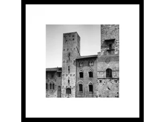 Rámovaný obraz Piazza del Duomo 50x50 cm, čiernobiely