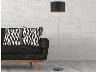 Stojací lampa Hostel, čierna