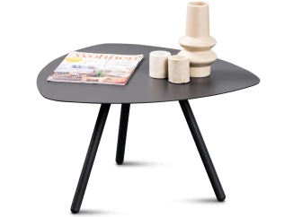 Stolík Mira, priemer 60 cm, antracitový