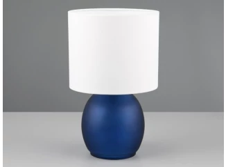 Stolní lampa Vela, modré sklo