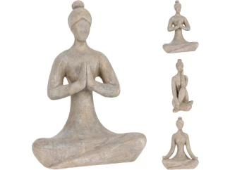 Dekoračná soška (3 druhy) Lady jóga, 29,5 cm