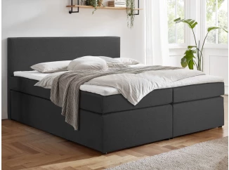 Posteľ boxspring Aston 160x200 cm, antracitovo šedá látka
