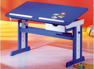 Písací stôl Paco, modrý/biely