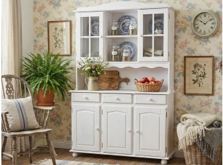 Široká vitrína In-Siena, bielena borovica