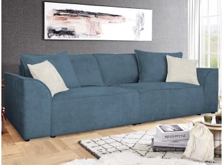 Pohovka John, morská modrá látka so štruktúrou