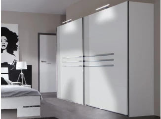 Šatníková skriňa s posuvnými dverami Anna, 225 cm, biela