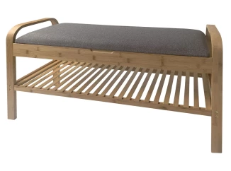 Predsieňová lavica s priehradkou na topánky Terry, bambus
