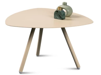 Stolík Mira, priemer 60 cm, béžový