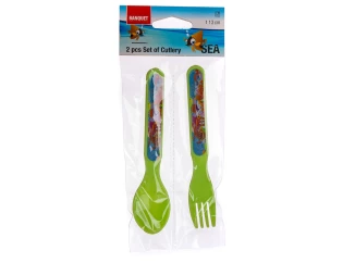 Detský príbor Sea 13 cm, zelený