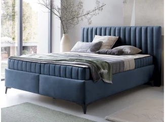 Posteľ Joy 160x200 cm, námornicka modrá látka