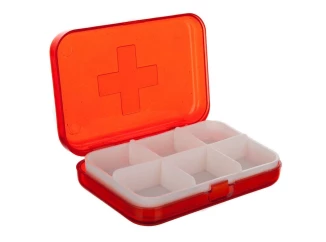 Organizér na lieky červený