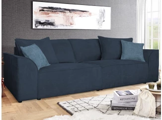 Pohovka John, modrá látka so štruktúrou