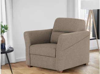 Kreslo Livia, svetlo hnedá látka