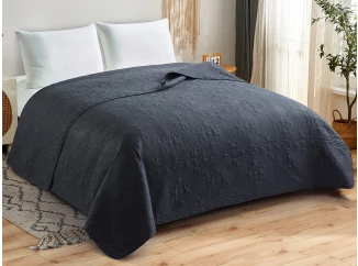 Prehoz postele Ornament 220x240 cm, čierny