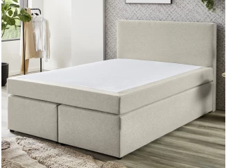 Posteľ boxspring Aston 160x200 cm, béžová látka