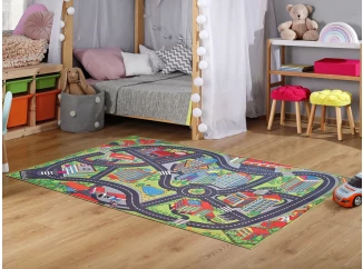 Detský koberec Mesto cesty, 140x200 cm
