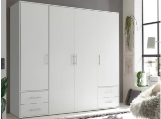 Šatníková skriňa Valencia, 206 cm, biela