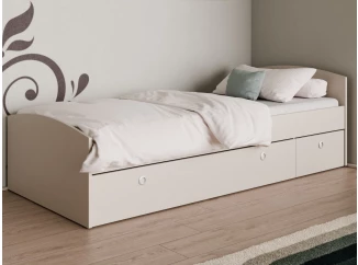 Posteľ s úložným priestorom Patrik 90x200 cm, béžová kašmír