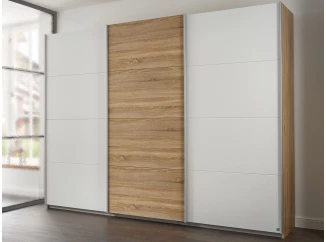 Šatníková skriňa Kulmbach, dub sonoma / biela