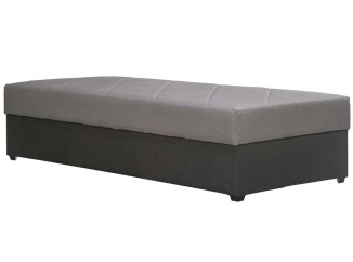 Posteľ Ormea 88x202 cm, sivo-hnedá/tmavo šedá látka