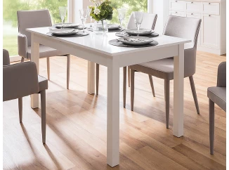 Rozkladací jedálenský stôl Coburg 137x80 cm, biely