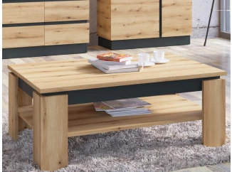 Konferenčný stolík Corte, dub coast/tmavo šedý