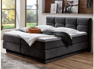 Posteľ boxspring Portage 160x200 cm, antracitová látka