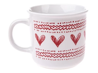 Hrnček 450 ml, biely so srdcom