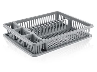 Odkvapkávač na riad myKitchen, šedý