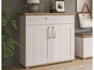 Skrinka s policami/botník Verona, sibírsky smrekovec/dub artisan