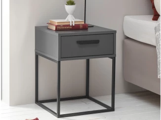 Nočný stolík s 1 zásuvkou Suna, grafitový