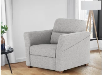 Kreslo Livia, svetlo šedá látka