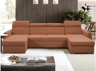 Sedacia súprava Mistic, terracota látka, tvar U