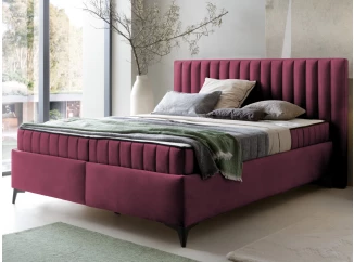 Posteľ Joy 160x200 cm, tmavo ružová látka