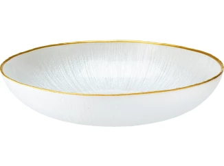 Miska Dia 21 cm, bielal/zlatá