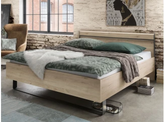 Posteľ Brüssel 180x200 cm, kamenný dub/šedá